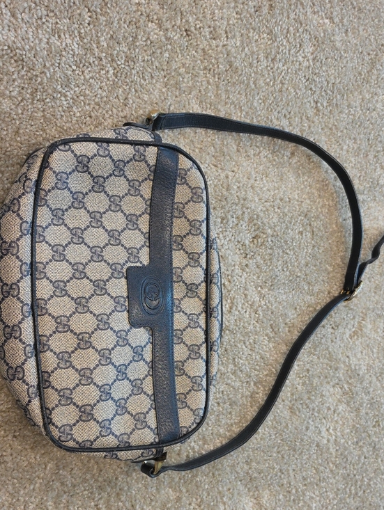 Gucci Handbags - Vintage 1980s Gucci Accessory Collection GG Supreme Navy Camera Bag